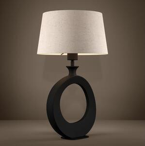 Eglo 390423 - Lampada da tavolo DIEZMA 1xE27/60W/230V 52,5 cm nero/color crema