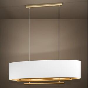 Eglo 390182 - Lampadario a sospensione con filo PINETARA 4xE27/40W/230V bianco/oro