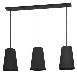 Eglo 390133 - Lampadario a sospensione con filo PETROSA 3xE27/40W/230V nero