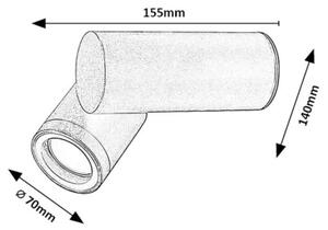 Rabalux 77110 - Applique da esterno ENOL 1xGU10/35W/230V IP44