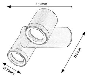 Rabalux 77111 - Applique da esterno ENOL 2xGU10/35W/230V IP44