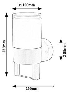 Rabalux 77130 - Applique a LED da esterno LEITHA LED/12W/230V IP44