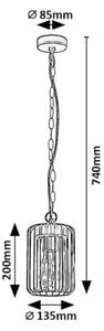 Rabalux 77107 - Lampadario da esterno TARPA 1xE27/40W/230V IP44