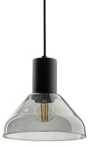 Lampadario a sospensione con filo per sistema a binario trifase NEO 1xE27/15W/230V nero/fumé nero
