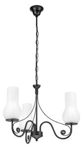 Brilagi - LED Lampadario a sospensione con catena COTTAGE 3xE14/40W/230V nero/bianco