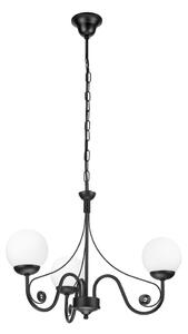 Brilagi - LED Lampadario a sospensione con catena COTTAGE 3xG9/40W/230V nero/bianco