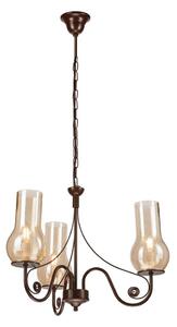 Brilagi - LED Lampadario a sospensione con catena COTTAGE 3xE14/40W/230V marrone
