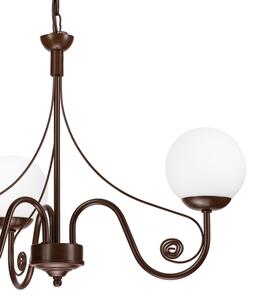 Brilagi - LED Lampadario a sospensione con catena COTTAGE 3xG9/40W/230V marrone/bianco