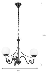 Brilagi - LED Lampadario a sospensione con catena COTTAGE 3xG9/40W/230V nero/bianco