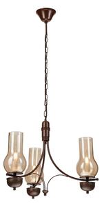 Brilagi - Lampadario LED a catena COTTAGE 3xE14/40W/230V faggio/marrone/beige fumé