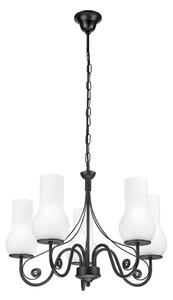 Brilagi - LED Lampadario a sospensione con catena COTTAGE 5xE14/40W/230V nero/bianco