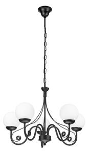 Brilagi - LED Lampadario a sospensione con catena COTTAGE 5xG9/40W/230V nero/bianco
