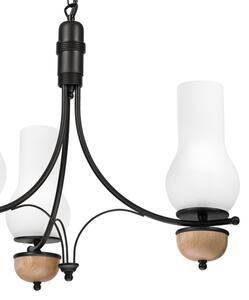 Brilagi - Lampadario LED a catena COTTAGE 3xE14/40W/230V rovere/nero/bianco