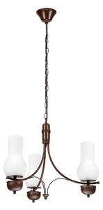 Brilagi - Lampadario LED a catena COTTAGE 3xE14/40W/230V faggio/marrone/bianco
