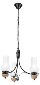 Brilagi - Lampadario LED a catena COTTAGE 3xE14/40W/230V rovere/nero/bianco