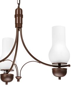 Brilagi - Lampadario LED a catena COTTAGE 3xE14/40W/230V faggio/marrone/bianco