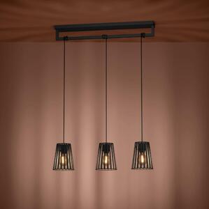 Eglo 390003 - Lampadario a sospensione con filo BOGOTA 3xE27/40W/230V nero