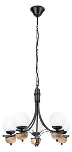 Brilagi - LED Lampadario a sospensione con catena COTTAGE 5xG9/40W/230V faggio/bianco