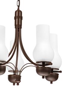 Brilagi - Lampadario LED a catena COTTAGE 5xE14/40W/230V rovere/bianco