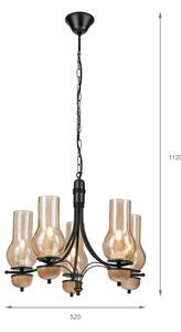 Brilagi - LED Lampadario a sospensione con catena COTTAGE 5xE14/40W/230V faggio/marrone