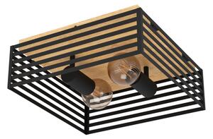 Eglo 390163 - Plafoniera CIDRAZ 2xE27/40W/230V nero/marrone