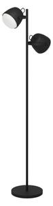 Eglo 390048 - Lampada con piedistallo UPANEMA 2xE27/28W/230V nero