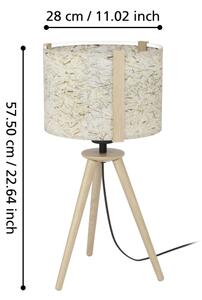 Eglo 390325 - Lampada da tavolo HONTONGAS 1xE27/25W/230V beige