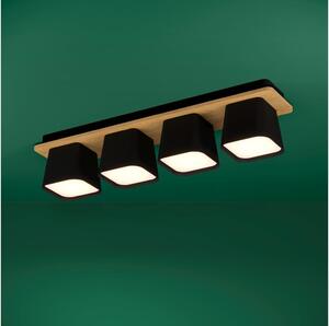 Eglo 390008 - Plafoniera RUSCIO 4xE27/40W/230V nero/marrone