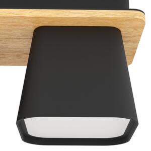 Eglo 390007 - Plafoniera RUSCIO 2xE27/40W/230V nero/marrone