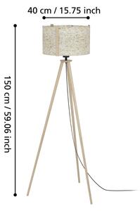 Eglo 390326 - Lampada con piedistallo HONTONGAS 1xE27/25W/230V beige