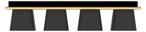Eglo 390008 - Plafoniera RUSCIO 4xE27/40W/230V nero/marrone