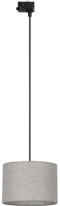 Lampadario a sospensione con filo Sistema ferroviario trifase TRACER 1xE27/15W/230V diametro 30 cm nero/grigio