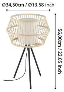 Eglo 390235 - Lampada da tavolo MONTERROSO 1xE27/40W/230V bambù