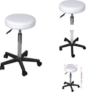 VidaXL Sgabello da ufficio bianco - Sedie da ufficio