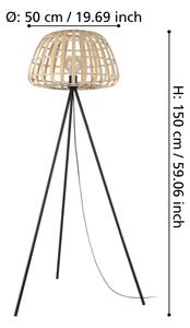 Eglo 390155 - Lampada con piedistallo MONTEZUELO 1xE27/40W/230V bambù
