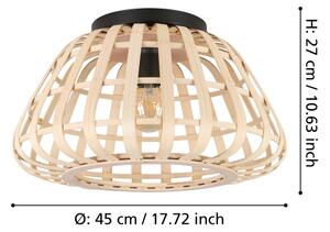 Eglo 390149 - Plafoniera MONTEZUELO 1xE27/40W/230V bambù