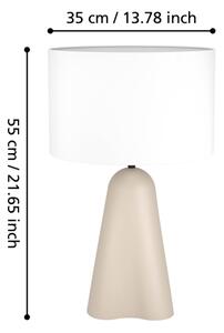 Eglo 390365 - Lampada da tavolo TOLLERIC 1xE27/40W/230V beige
