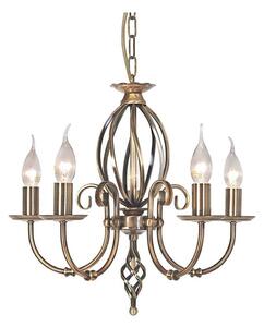 Elstead ART5-AGD-BRASS - Lampadario a sospensione con catena ARTISAN 5xE14/60W/230V