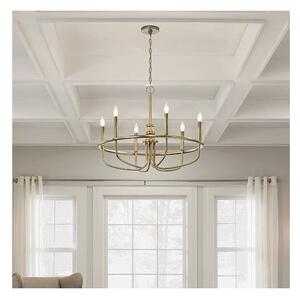 Kichler KL-CAPITOL-HILL6-PNBR - Lampadario a sospensione con catena CAPITOL HILL 6xE14/40W/230V
