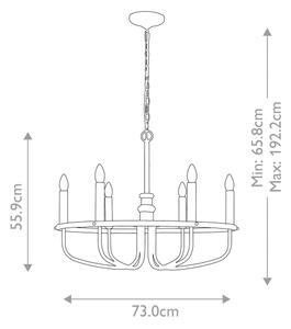 Kichler KL-CAPITOL-HILL6-PNBR - Lampadario a sospensione con catena CAPITOL HILL 6xE14/40W/230V