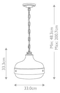 Feiss FE-CADENCE-2P-MB - Lampadario a sospensione con catena CADENCE 2xE27/75W/230V
