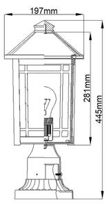 Quoizel QZ-CEDAR-POINT3-M-BK - Lampada da esterno CEDAR POINT 1xE27/60W/230V IP44