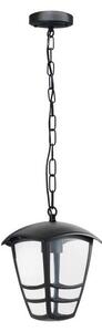Lampadario da esterno a sospensione con catena TEVIO 1xE27/60W/230V IP54 nero