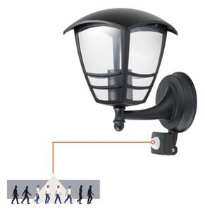 Applique da esterno con sensore TEVIO 1xE27/60W/230V IP54 nero
