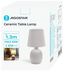 Aigostar - Lampada da tavolo 1xE14/40W/230V grigio