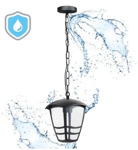 Lampadario da esterno a sospensione con catena TEVIO 1xE27/60W/230V IP54 nero