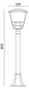 Lampada da esterno TEVIO 1xE27/60W/230V IP54 97 cm nero
