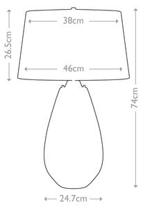 Elstead LENA-TL-L-BLU-OWSS-Lampada da tavolo LED LENA 1xE27/40W/230V 74cm blu/bianco