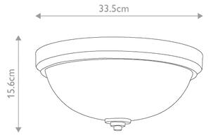 Elstead FE-MALIBU-F-BATH - Plafoniera da bagno MALIBU 1xE27/60W/230V IP44