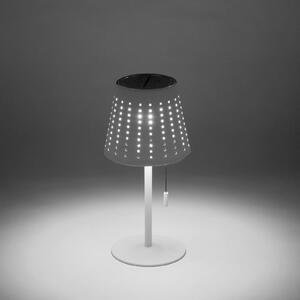 JUST LIGHT. Lampada LED da tavolo Mandy, USB, solare, bianco